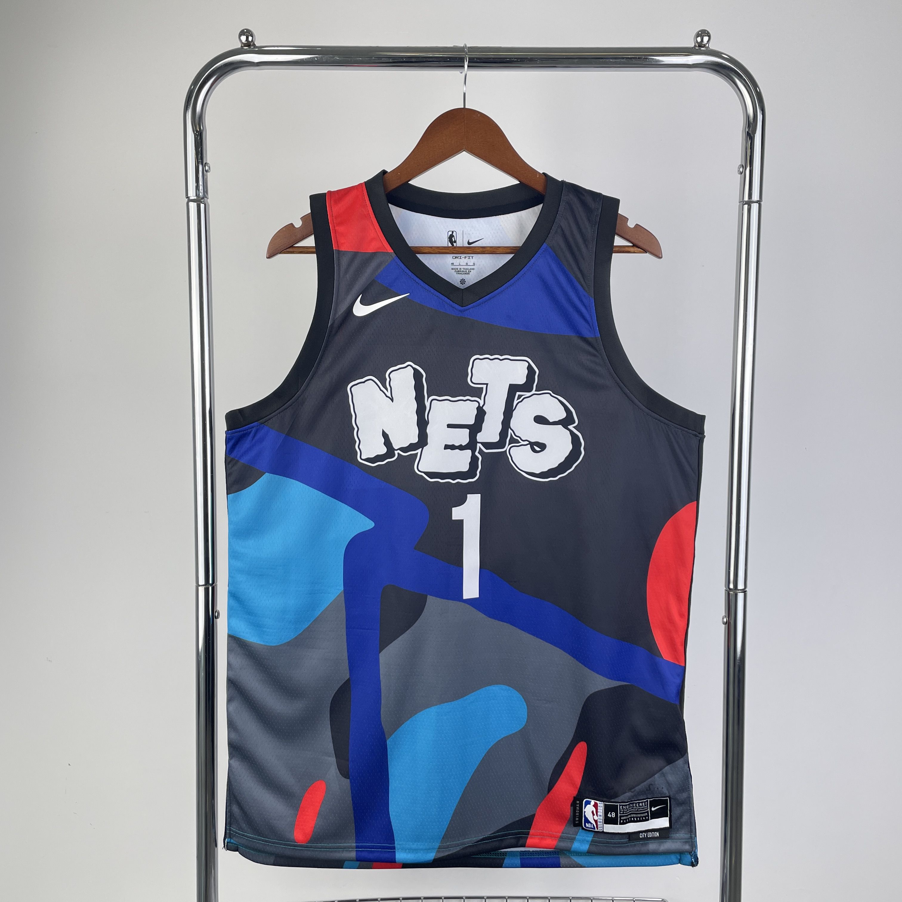 Men Brooklyn Nets #1 Mikal Bridges Black City Edition 2024 Nike NBA Jersey